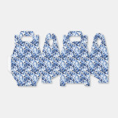 手の絵を描水色のインクパターン フェイバーボックス (折り畳みなし)