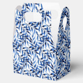 手の絵を描水色のインクパターン フェイバーボックス (オープン)