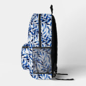 手の絵を描水色のインクパターン プリントバックパック (右)