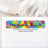 手の絵を描水色のバウブラベル ラベル (インサイチュ)