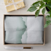 手の絵を描水色の山の風景 薄葉紙 (ギフト)