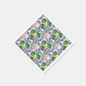 手の絵を描水色サボテンのパターン スタンダードカクテルナプキン (角)