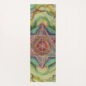 手の絵を描神聖な形状ナマステ ヨガマット (裏面)