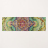 手の絵を描神聖な形状ナマステ ヨガマット (正面(横))