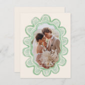 手の絵を描緑色の鱗片状の楕円形のフォトフレーム (正面/裏面)