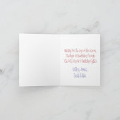 手の絵を描雪だるまあいさつ文の個人用設定 ノートカード (内部)