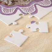 手の絵を描頭状の楕円形のフォトフレーム ジグソーパズル (側面)