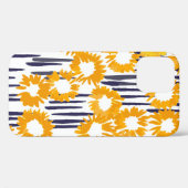 手の絵を描黄色い花の継ぎ目のない模様 Case-Mate iPhoneケース (裏面 (横))