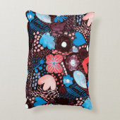 手の絵画抽象芸術の水の色スケッチDoodle Fl アクセントクッション (裏面(縦))