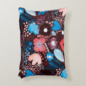 手の絵画抽象芸術の水の色スケッチDoodle Fl アクセントクッション (正面(垂直))