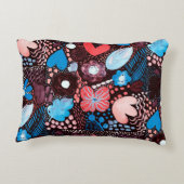 手の絵画抽象芸術の水の色スケッチDoodle Fl アクセントクッション (裏面)