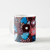 手の絵画抽象芸術の水の色スケッチDoodle Fl コーヒーマグカップ (正面左)