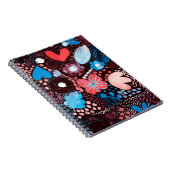 手の絵画抽象芸術の水の色スケッチDoodle Fl ノートブック (右側)