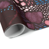 手の絵画抽象芸術の水の色スケッチDoodle Fl ラッピングペーパー (ロールコーナー)