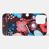 手の絵画抽象芸術の水の色スケッチDoodle Fl Case-Mate iPhoneケース (裏面 (横))