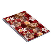 手の絵画抽象芸術水色ヒョウゼブラアン ノートブック (右側)