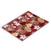 手の絵画抽象芸術水色ヒョウゼブラアン ノートブック (左側)