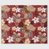 手の絵画抽象芸術水色ヒョウゼブラアン ラッピングペーパー (フラット)