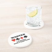 手の良い4枚のカードのスーツを持つパートナーを求めていた コースター (側面)