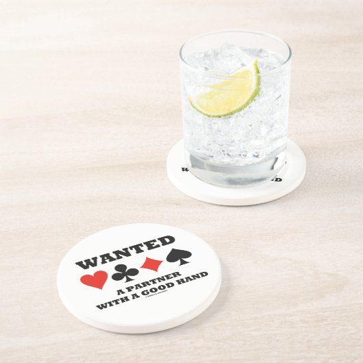 手の良い4枚のカードのスーツを持つパートナーを求めていた コースター (側面)