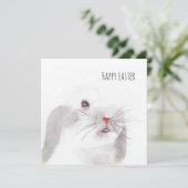 手の色彩の鮮やかかわいい水の色イースターバニー シーズンカード (スタンド正面)