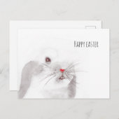 手の色彩の鮮やかかわいい水の色イースターバニー シーズンポストカード (正面/裏面)