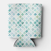 手の色彩の鮮やかターコイズパターン 缶クーラー (正面)