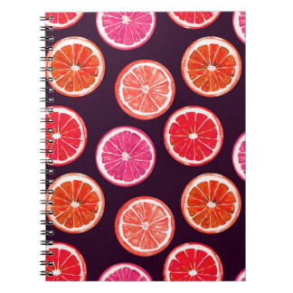 手の色彩の鮮やか柑橘系ダークパターン ノートブック