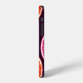 手の色彩の鮮やか柑橘系ダークパターン iPhoneケース (左側面)