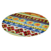 手の色彩の鮮やか民族の水の色のパターン カッティングボード (角)