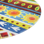 手の色彩の鮮やか民族の水の色のパターン カッティングボード (角)