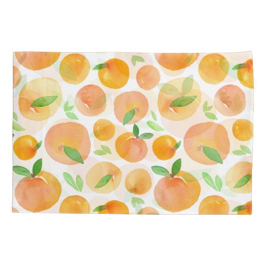 手の色彩の鮮やか水色の桃:シームレス。 枕カバー (裏面)