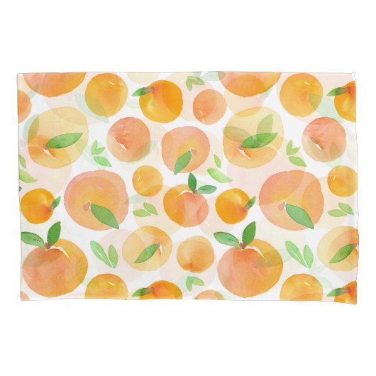 手の色彩の鮮やか水色の桃:シームレス。 枕カバー (正面)