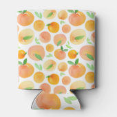 手の色彩の鮮やか水色の桃:シームレス。 缶クーラー (裏面)