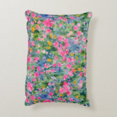 手の色彩の鮮やか水色の花園夏の傾向 アクセントクッション (裏面(縦))