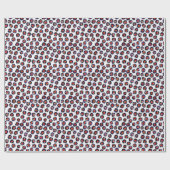 手の色彩の鮮やか花、赤と青のパターン。 ラッピングペーパー (フラット)