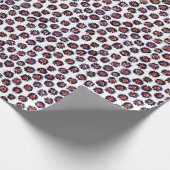 手の色彩の鮮やか花、赤と青のパターン。 ラッピングペーパー (角)