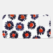 手の色彩の鮮やか花、赤と青のパターン。 Case-Mate iPhoneケース (裏面 (横))