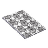 手の落書きのパターン ノートブック (右側)