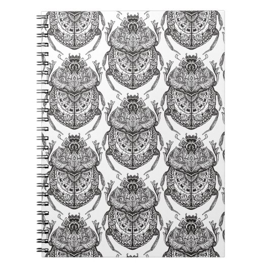 手の落書きのパターン ノートブック (正面)