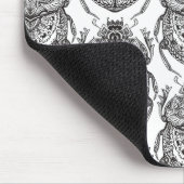 手の落書きのパターン マウスパッド (コーナー)