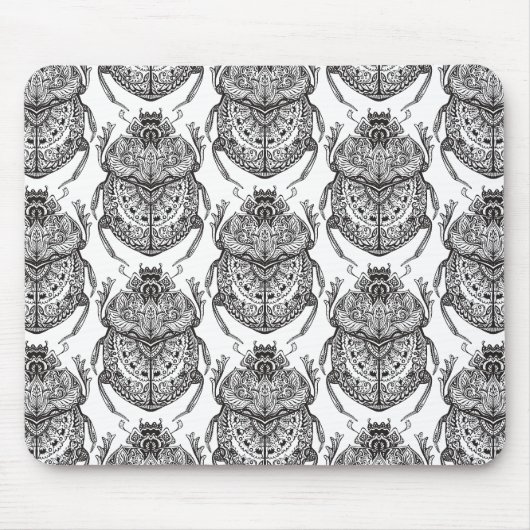 手の落書きのパターン マウスパッド (正面)