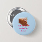 手の衛生学 缶バッジ (正面&裏面)