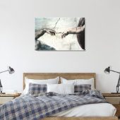 手の詳細from<Creation of Adam>by Michela キャンバスプリント (インサイチュ (寝室))