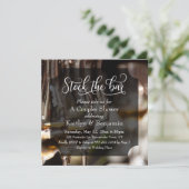 手の込んだタイプ、フォトストックバーカップルのシャワー 招待状 (スタンド正面)