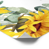 手の込んだタイポグラフィフローラレッツサインを祝見せる ポスター (角)