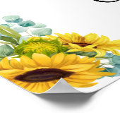 手の込んだタイポグラフィフローラレッツサインを祝見せる ポスター (角)