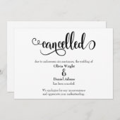 手の込んだ脚本が取り消結婚された発表 招待状 (正面/裏面)