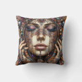 手の込んだ部族的な装飾をインスパイア持つ人 クッション (裏面)