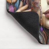 手の込んだ部族的な装飾をインスパイア持つ人 マウスパッド (コーナー)